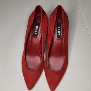 DKNY Women's Red Suede Pumps
